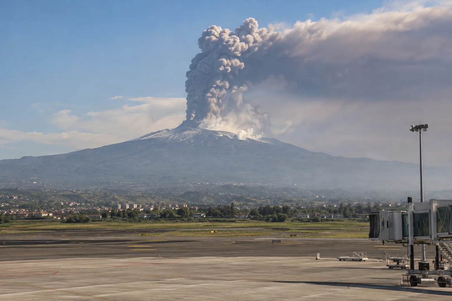 Etna in eruzione: aeroporto di Catania sospende voli fino alle 15 del 29 settembre 2026