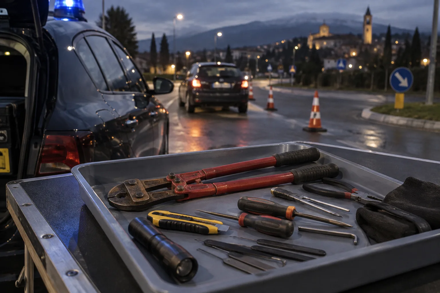 Foligno, denunciato 30enne trovato con un kit per effrazione durante un controllo notturno