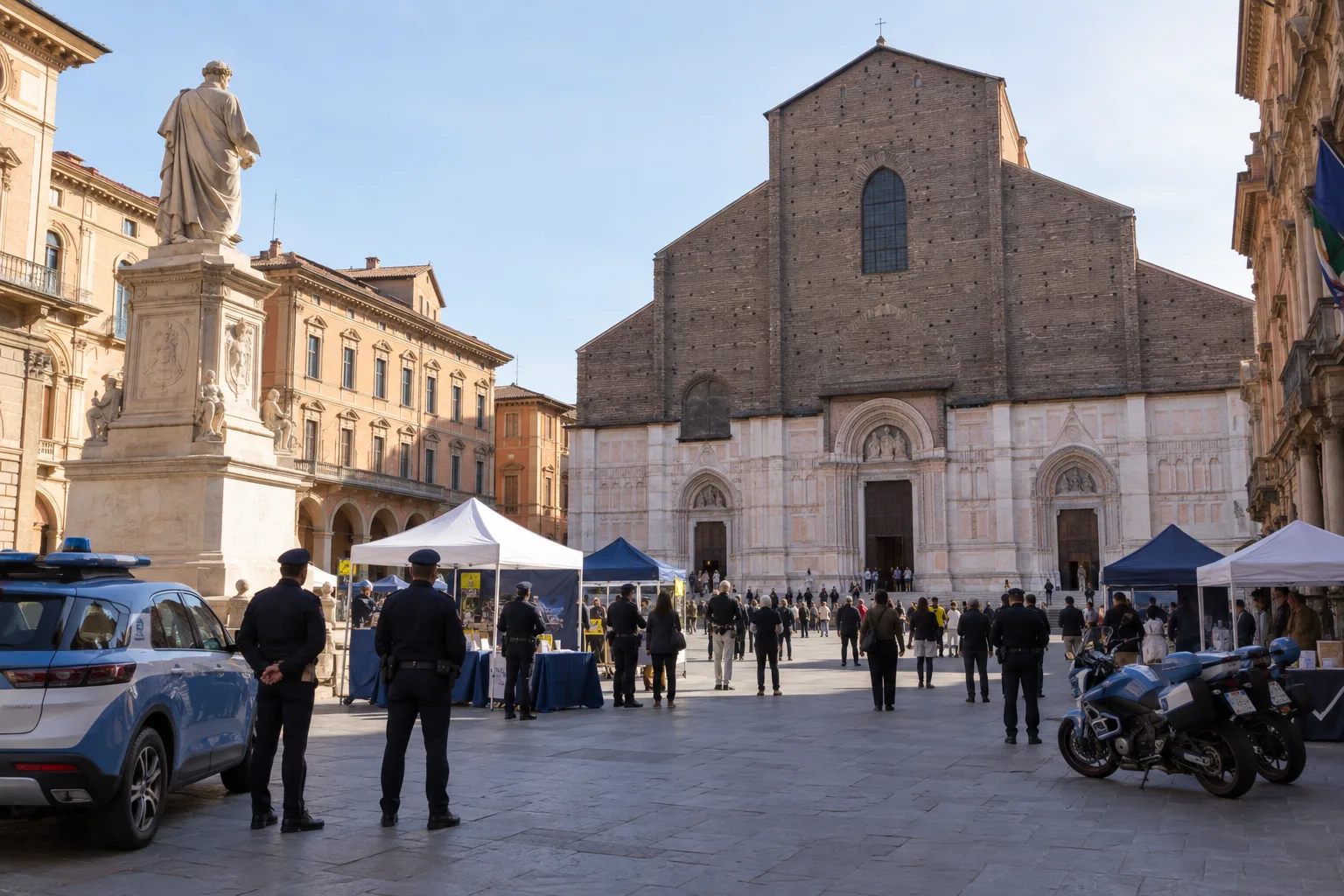 San Michele: la Polizia celebra il patrono con messa a San Petronio e stand in Piazza Galvani