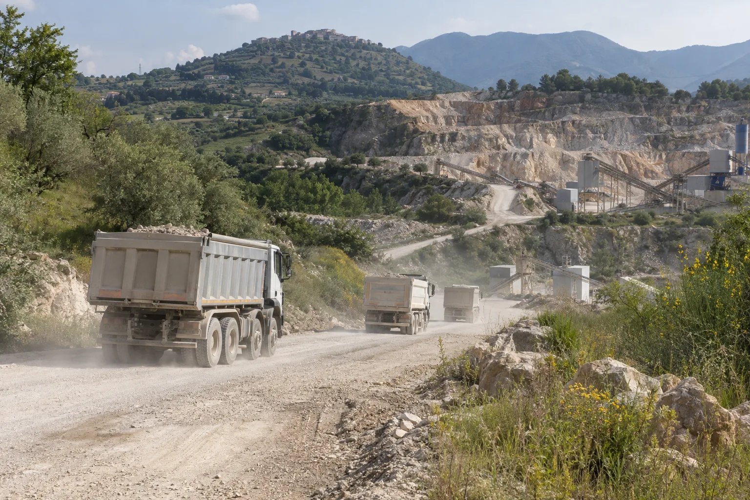 Montesarchio, flusso di camion verso la cava di Tagliata: Dimensione Bandecchi chiede controlli più stringenti