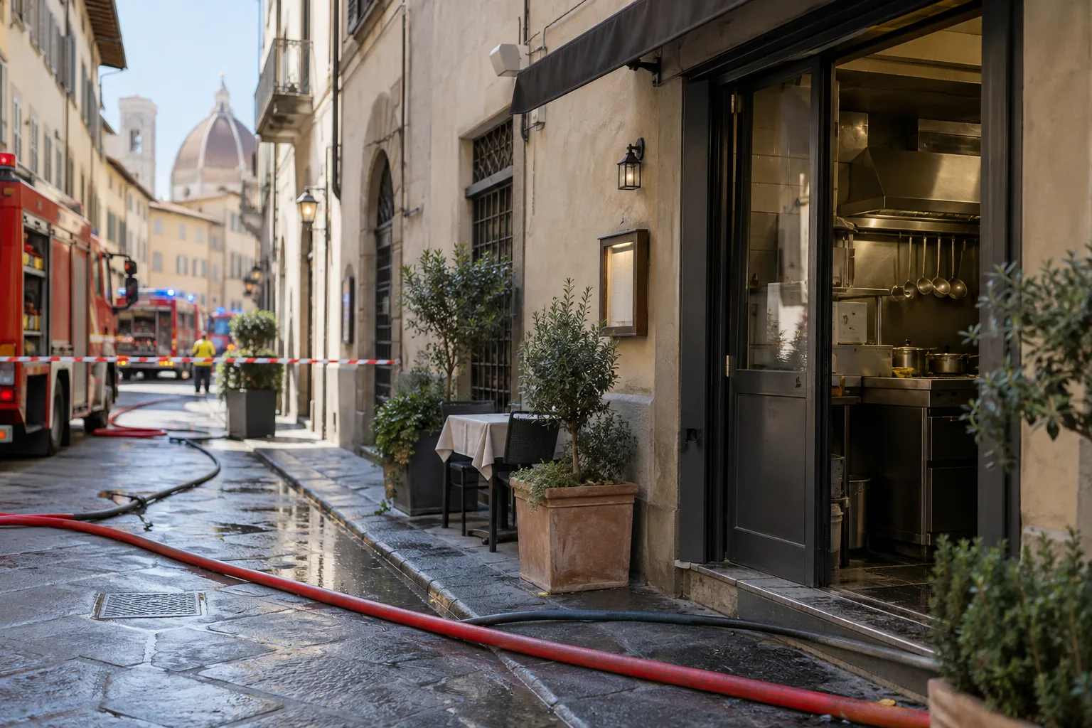 Incendio in un ristorante di via Sant'Antonino a Firenze