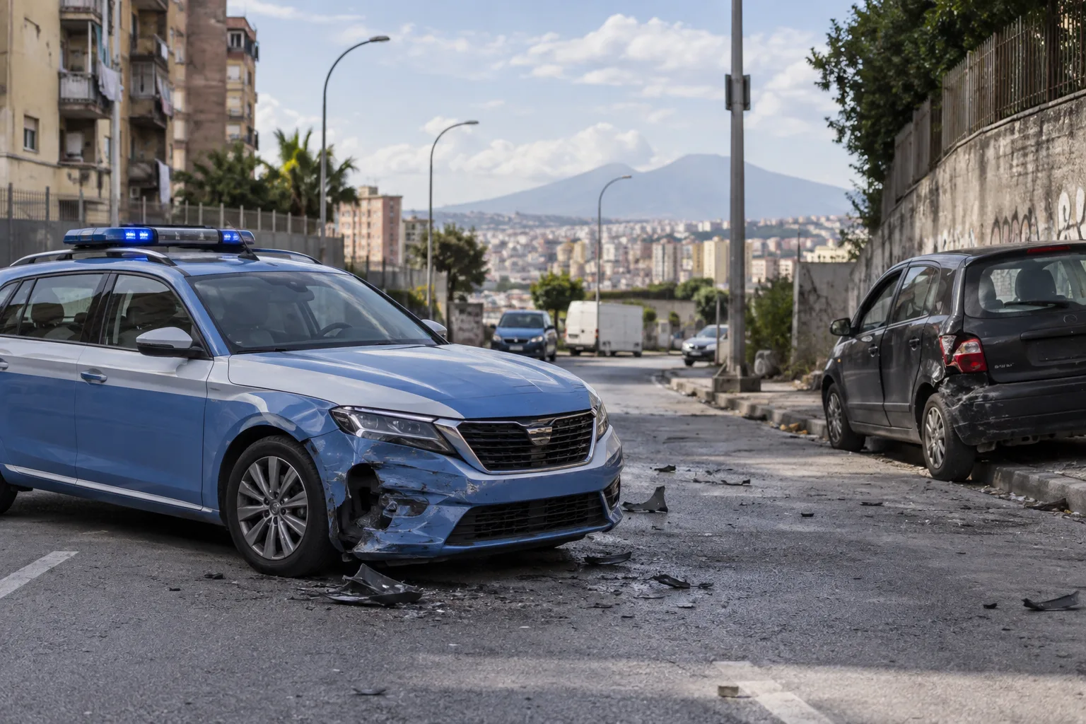 Fugge all’alt in via De Meis e si schianta contro la volante: arrestato 32enne