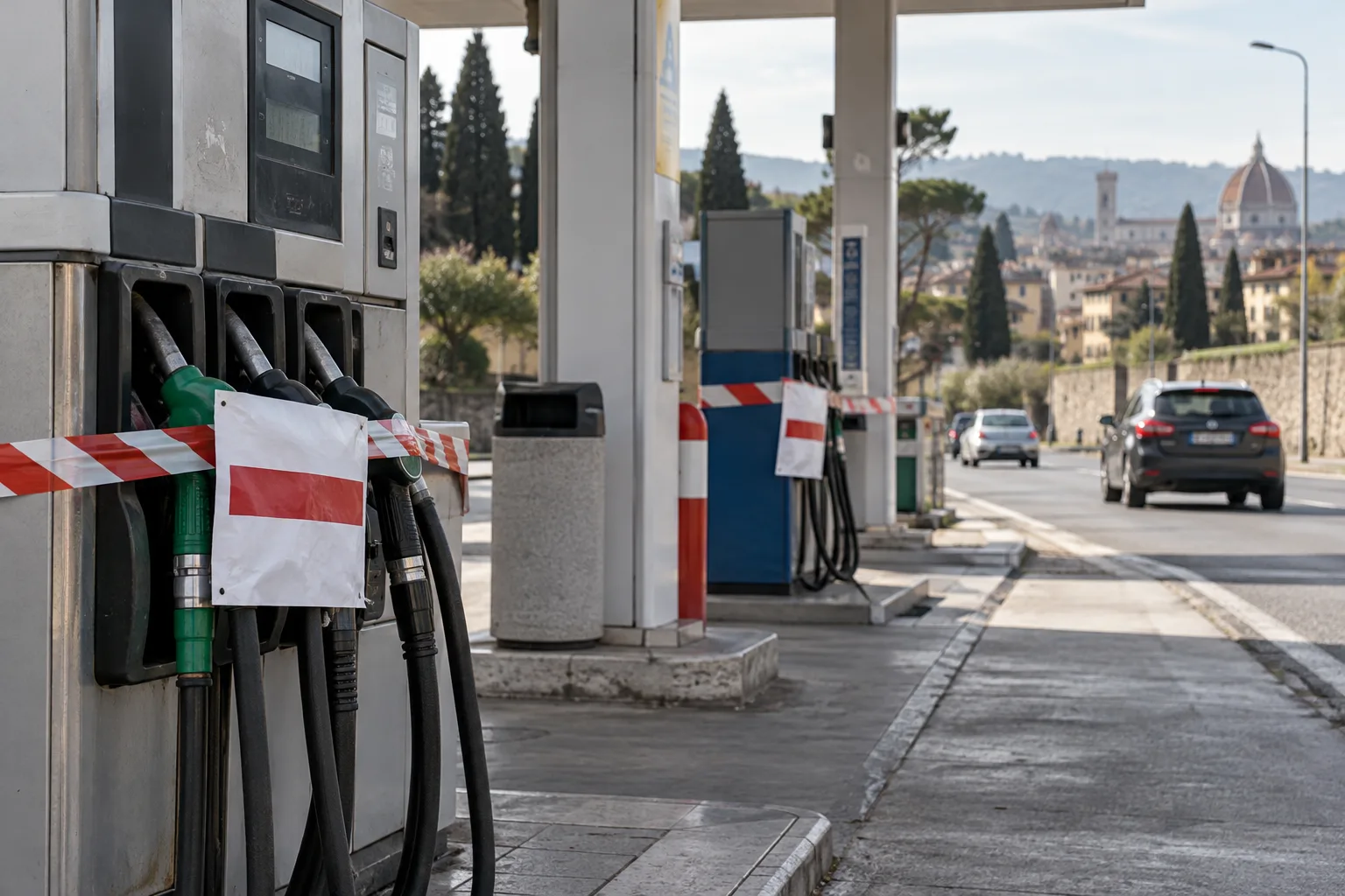 Carburanti a Firenze: distributori in via Senese a secco, Q8 annuncia tetto ai prezzi dal 1° ottobre