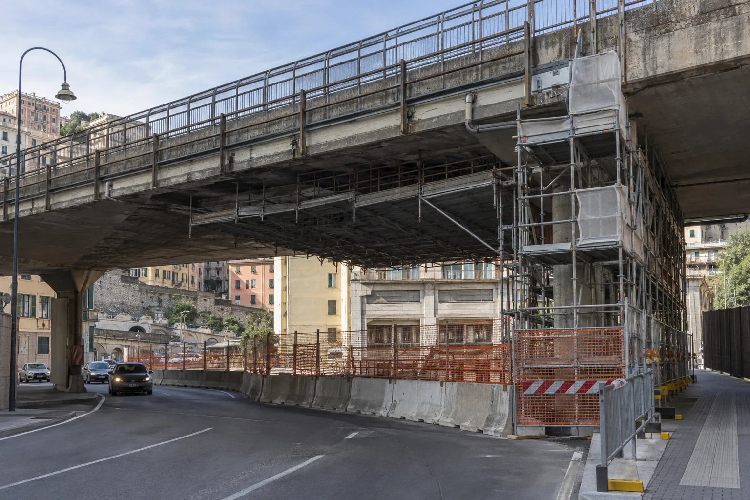 Iniziati i lavori di messa in sicurezza del cavalcavia di via Caprera a Genova