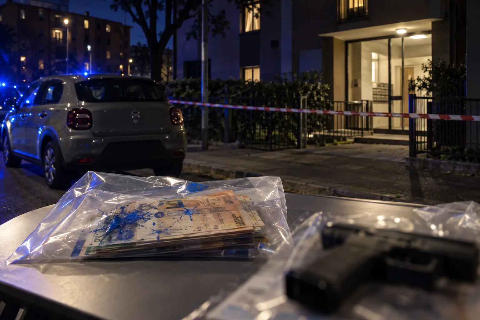 Perquisizioni a Baggio dopo il fermo in via Palmi: trovati 11.550 euro macchiati e una pistola rubata