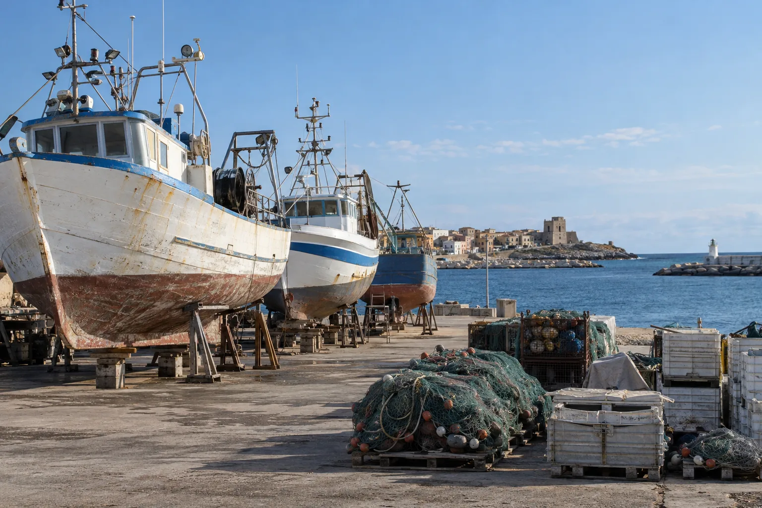 Pescherecci di Portopalo ancora a terra: costi rendono antieconomico il ritorno in mare