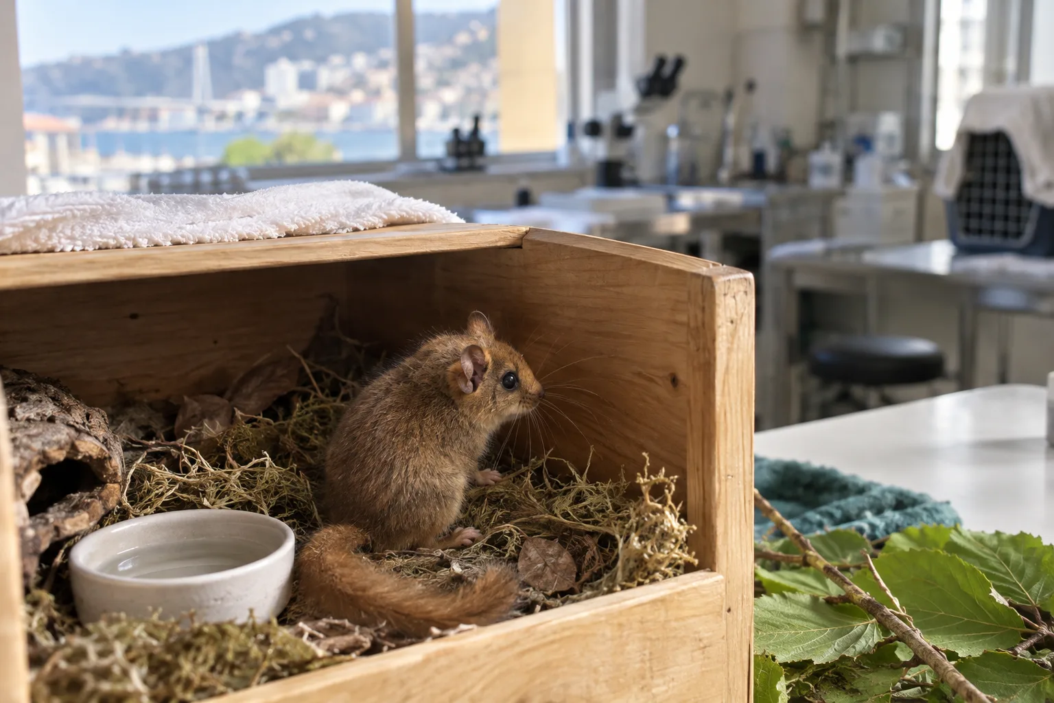 Moscardino di 2 cm ferito da un gatto: ricoverato al Cras ENPA di Campomorone