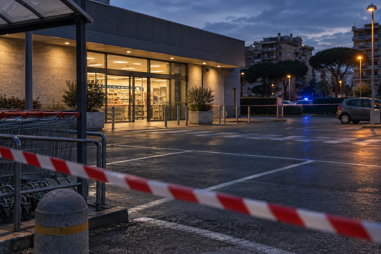 Rapina al Conad di Ostia: presunto rapinatore armato fugge a piedi con circa 600 euro
