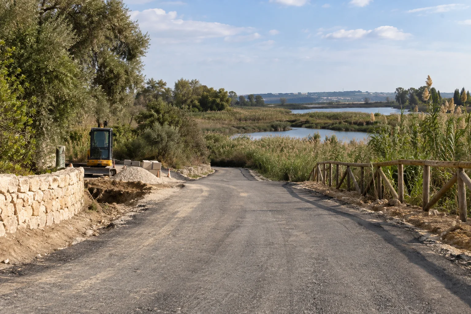 Partiti i lavori sulla strada di accesso alla riserva Ciane‑Saline