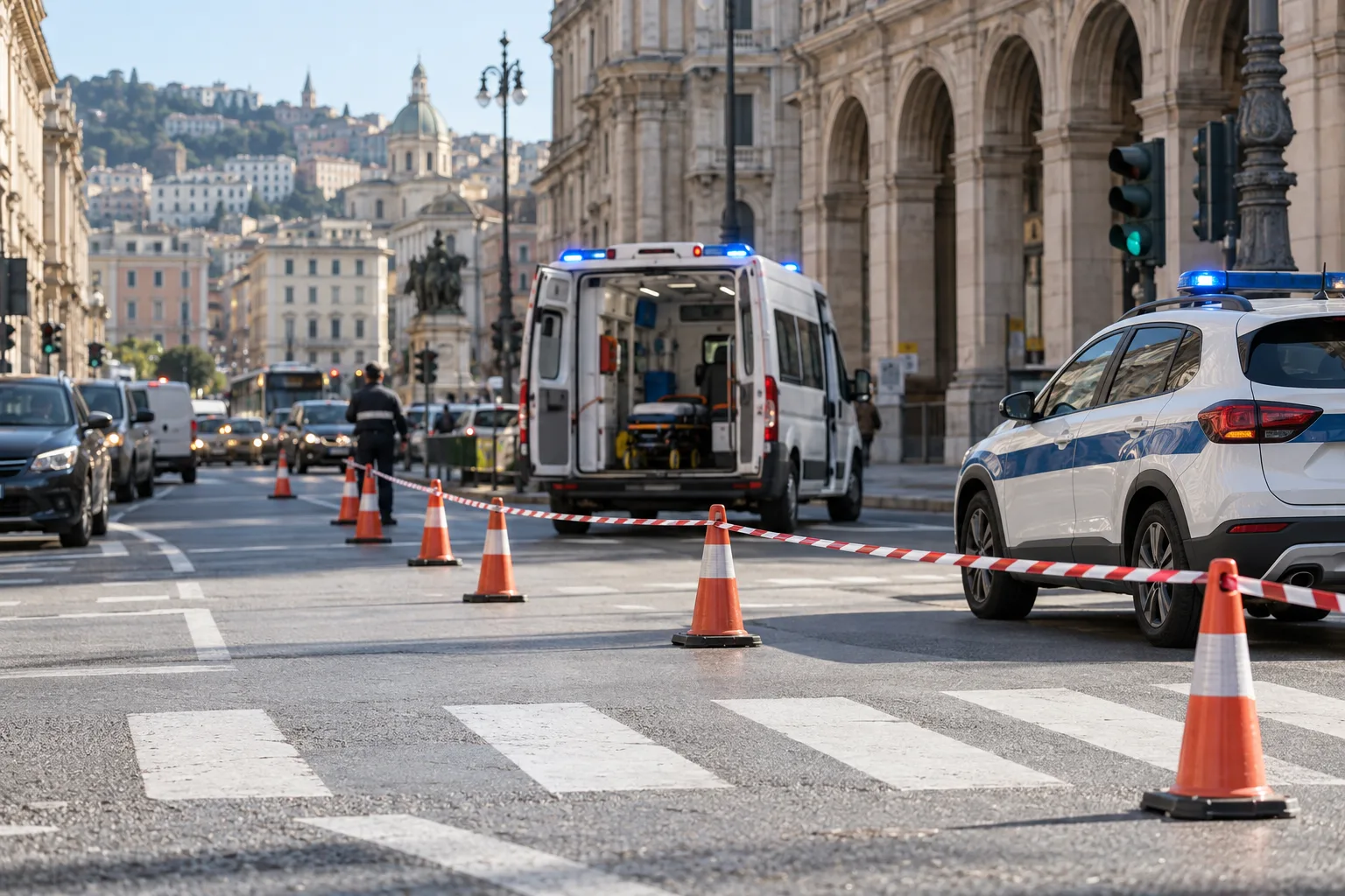 Due incidenti in centro a Genova nella mattina del 30 settembre: due feriti trasportati al Galliera