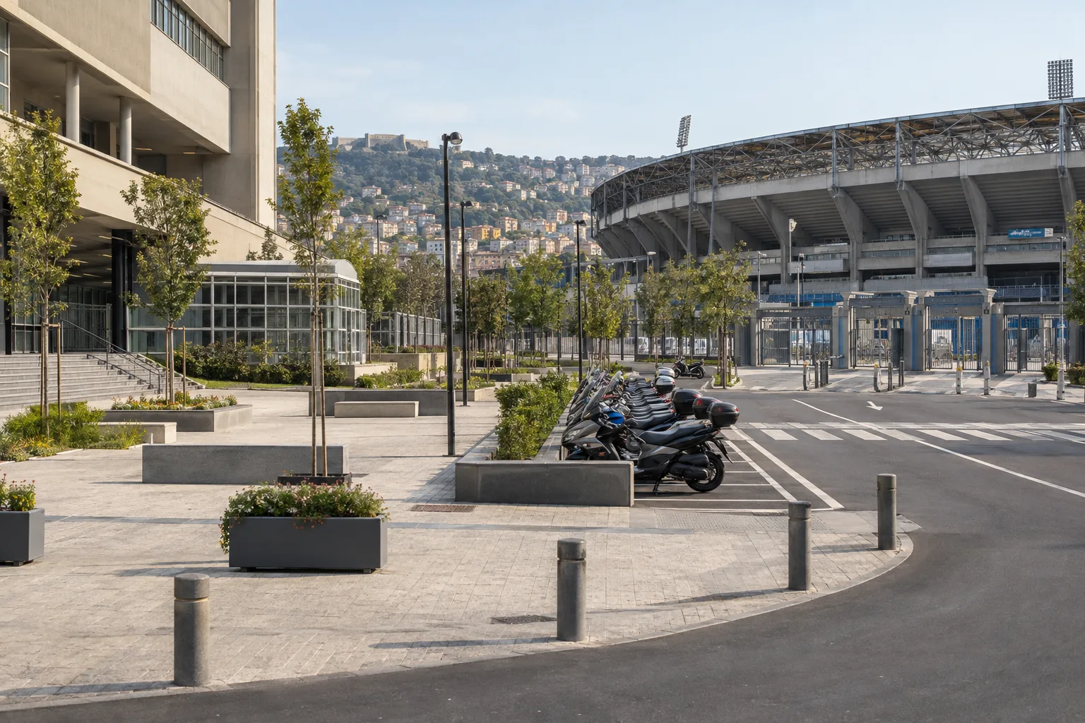 Comune avvia verifica per riordinare piazzale di via Claudio e ingressi dello stadio