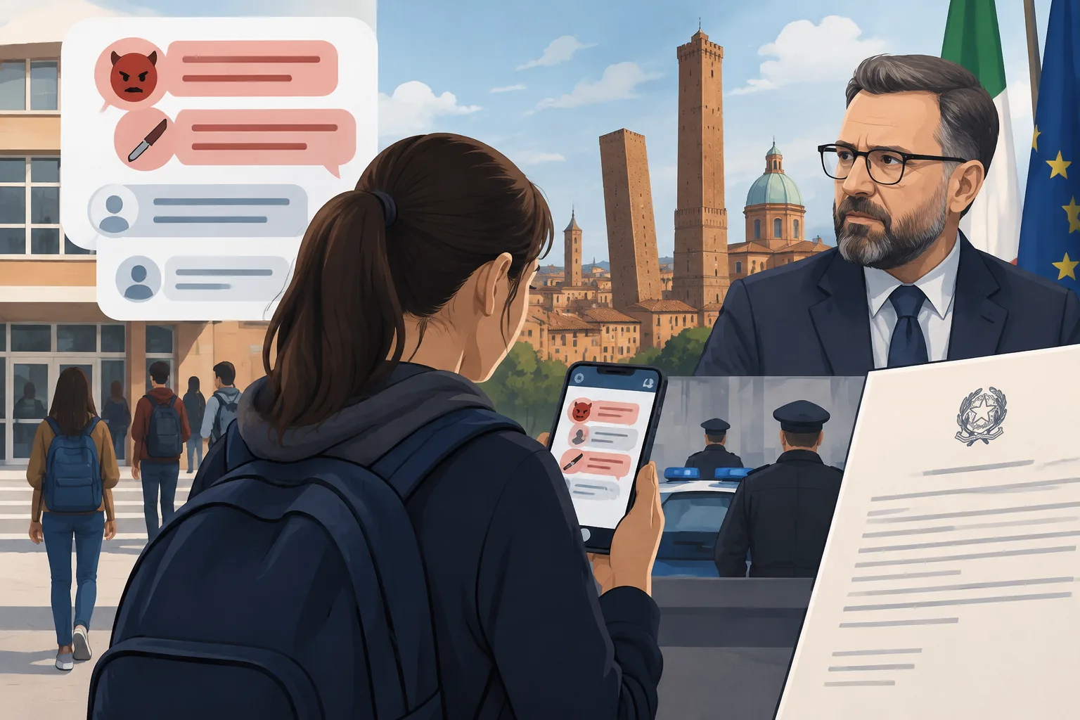 Messaggi minacciosi nelle chat scolastiche bolognesi, Lepore segnala 'catene social' alle autorità