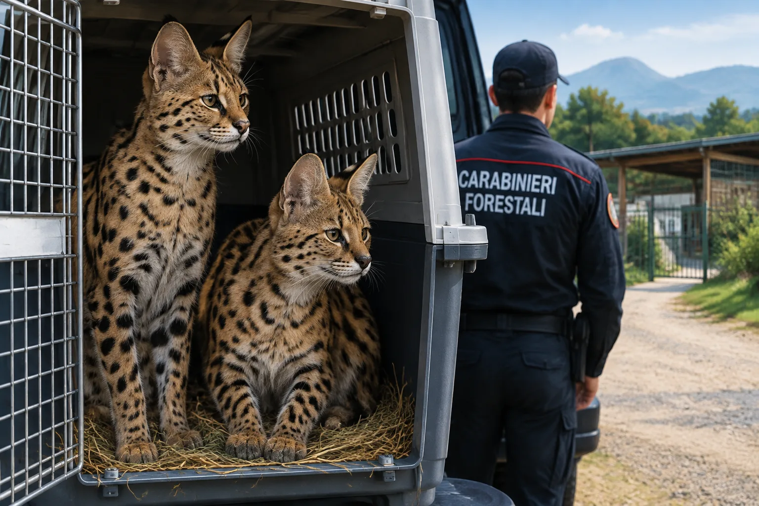 Adro, due serval sequestrati definitivamente trasferiti in struttura autorizzata