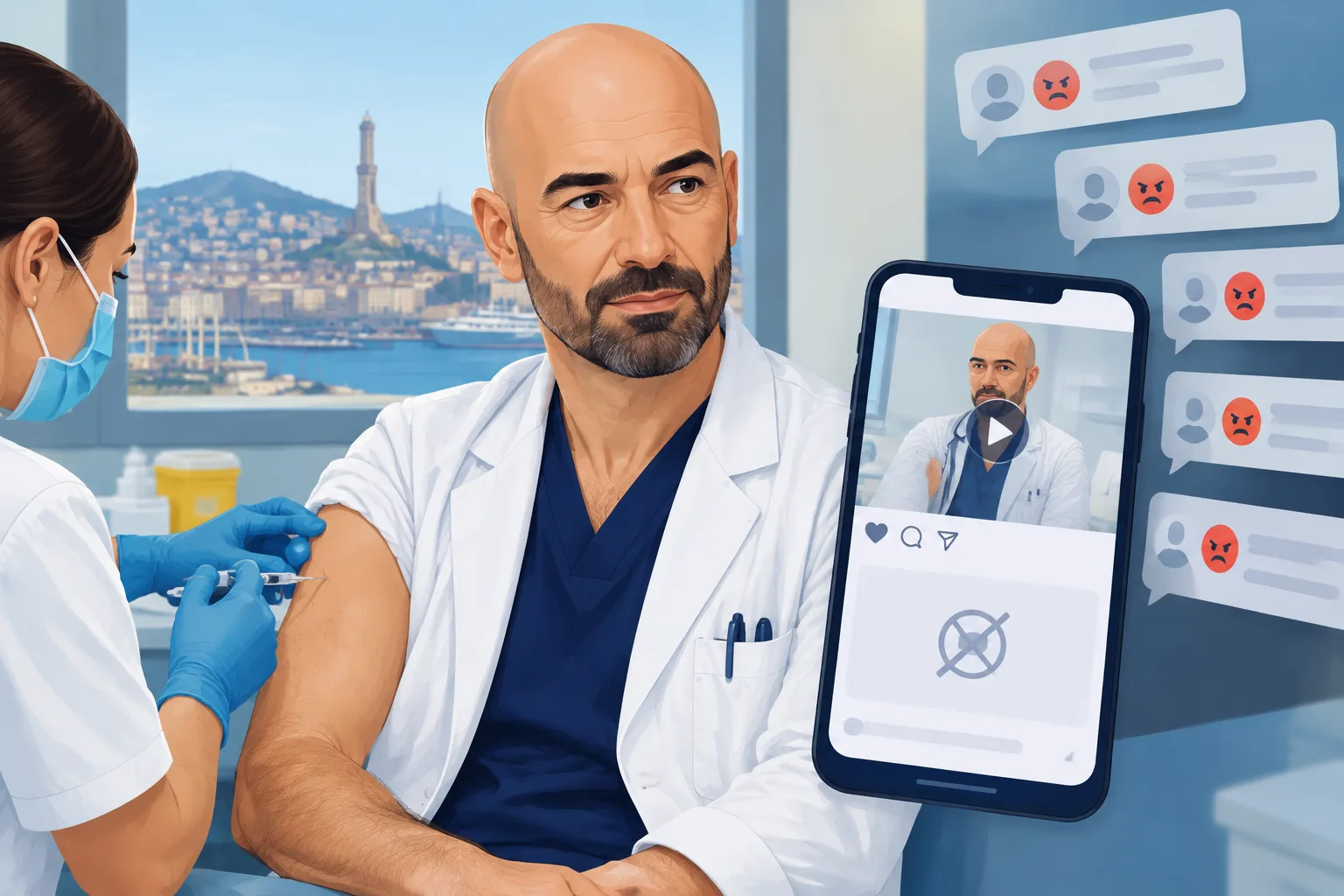 Bassetti disattiva i commenti al video della vaccinazione antinfluenzale per gli insulti