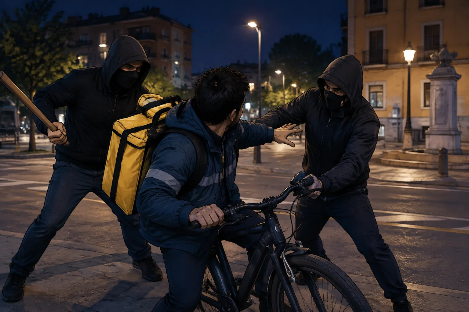 Notte a Torpignattara: rider aggredito con un bastone e derubato in piazza Cardinali