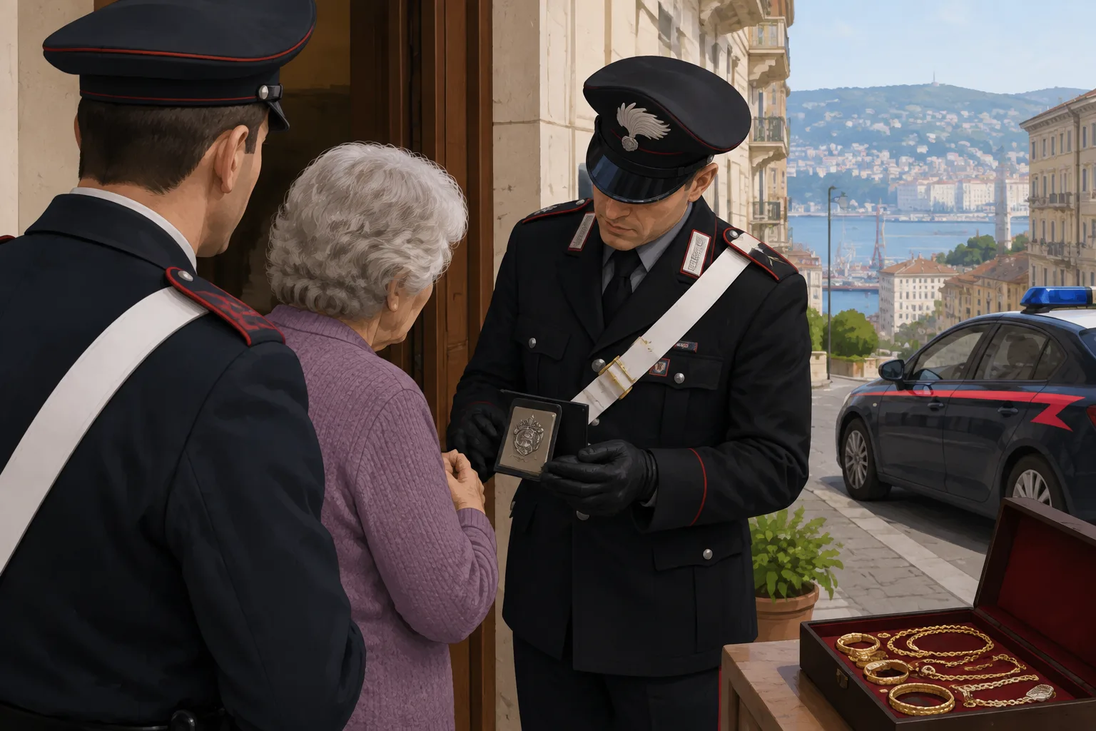Anziana truffata a Trieste: finti carabinieri portano via gioielli per 35-40 mila euro
