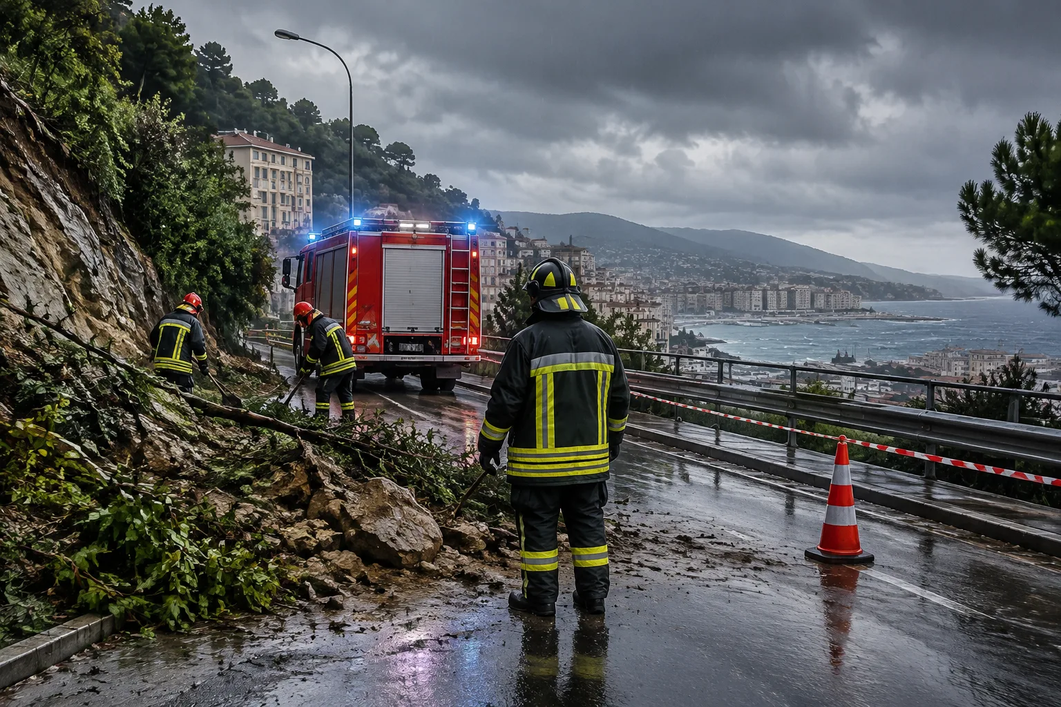 Frana in corso Europa, conclusa la messa in sicurezza: allerta meteo ancora attiva