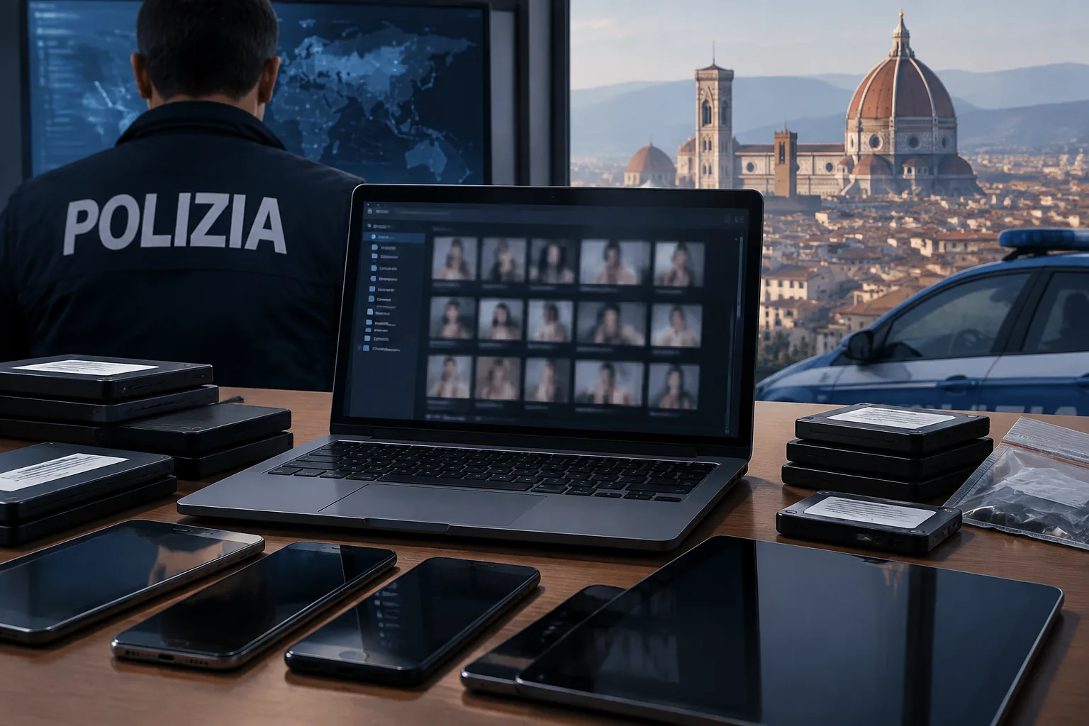 Operazione 'Upriver': un arresto a Firenze tra sette fermi per materiale pedopornografico online