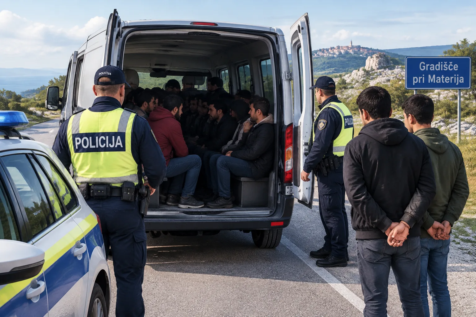 Furgone con targa croata fermato a Gradišče: trovati 32 cittadini turchi