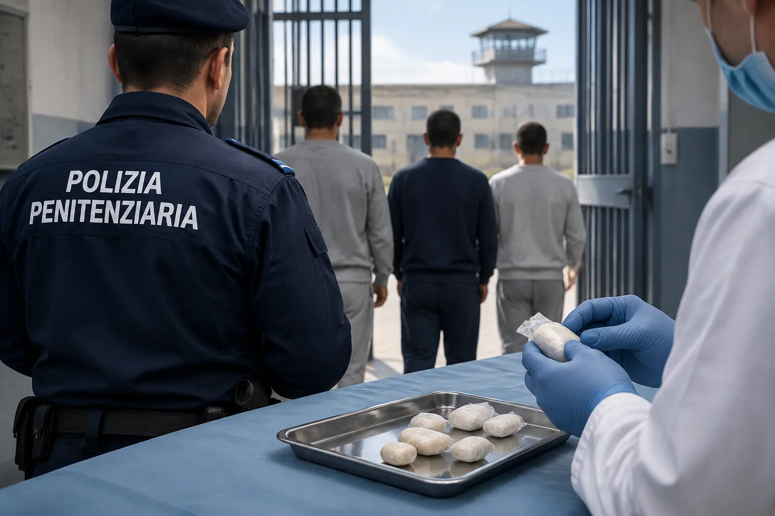 Sequestrati circa 70 grammi di eroina su tre detenuti arrivati a Capanne