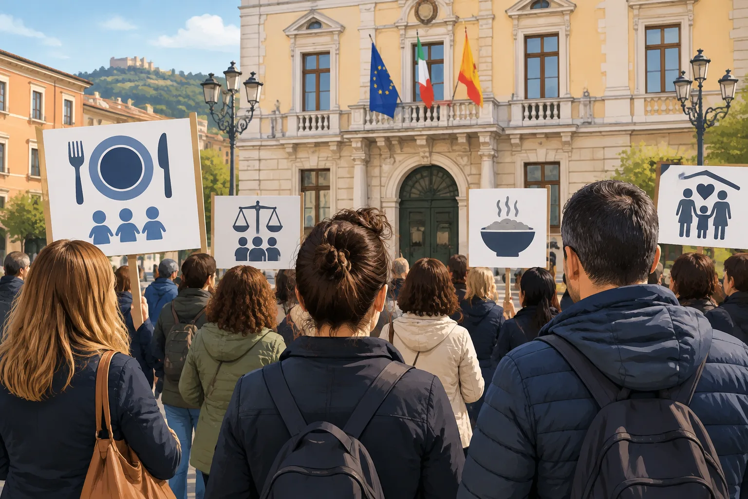 Mensa scolastica: genitori in presidio davanti a Palazzo Mosti a Benevento