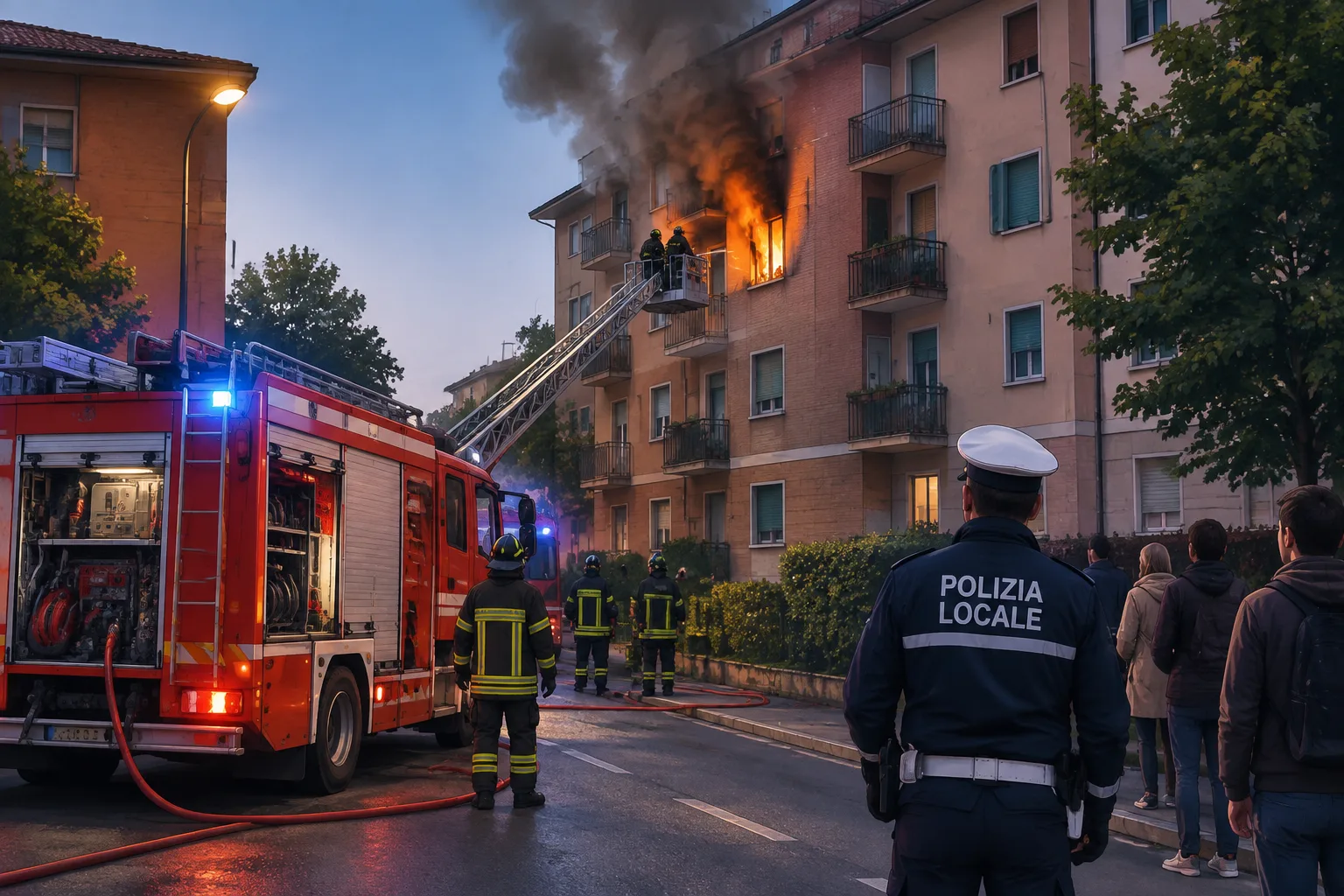 Incendio in un appartamento alla Bolognina: intervento dei vigili del fuoco in via Fioravanti