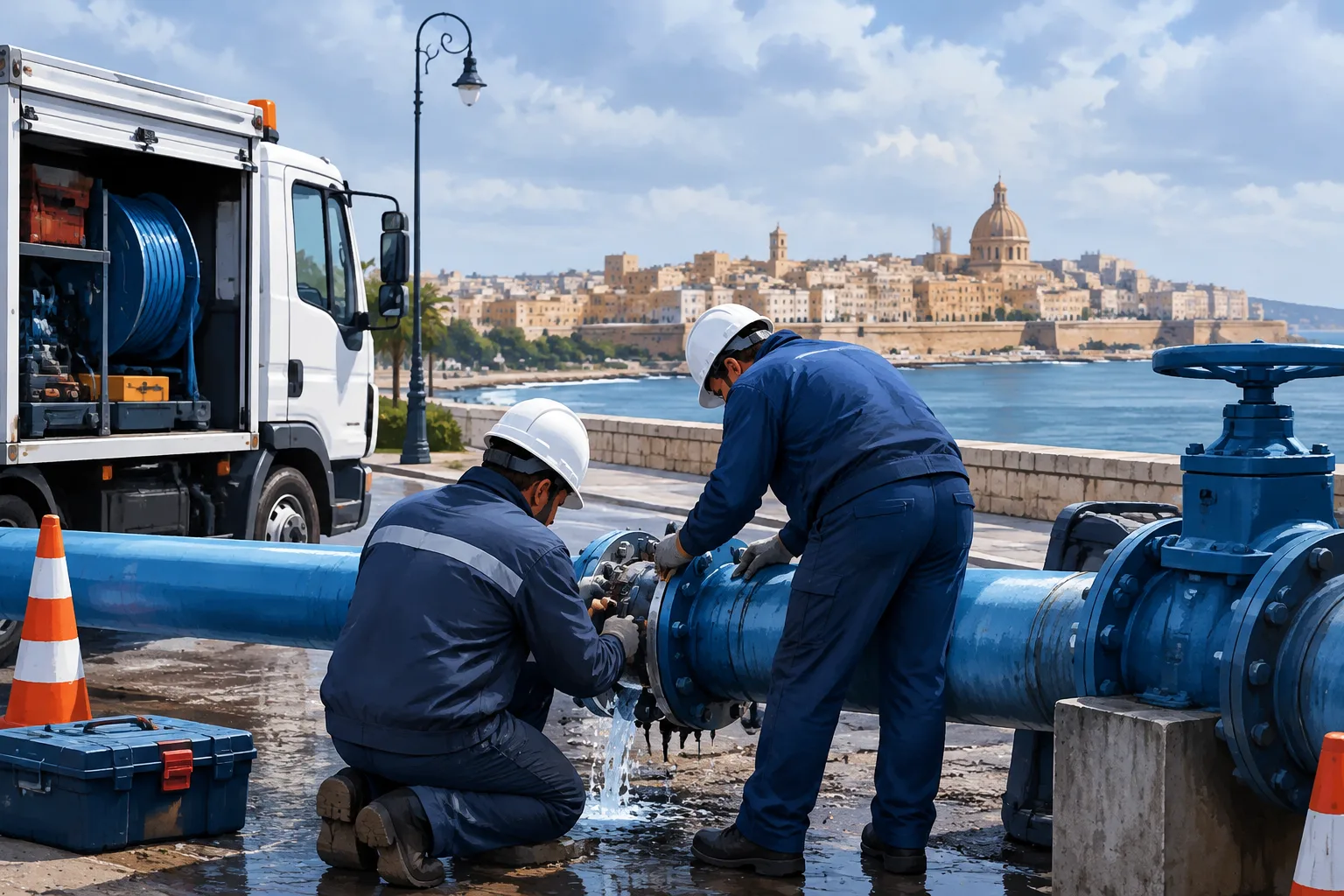 Servizio idrico a Siracusa: Aretusacque lavora per ripristinare il flusso dopo blackout e rottura di una condotta
