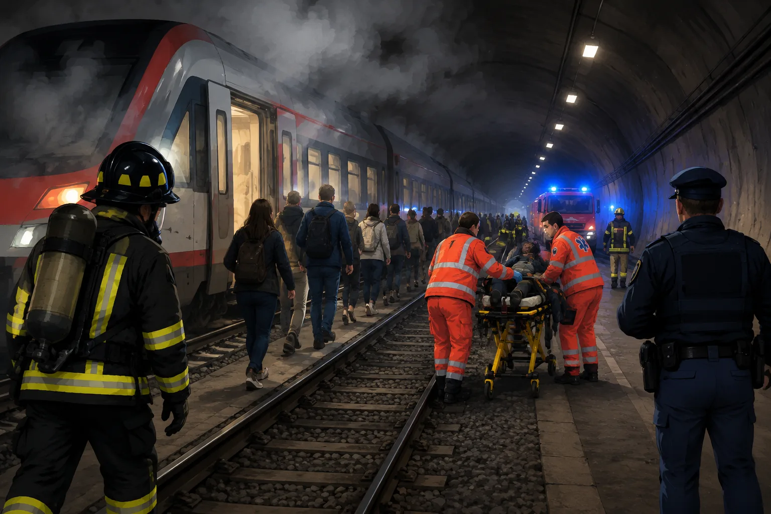 Esercitazione notturna nella galleria San Donato: testati i piani di soccorso sulla Direttissima Firenze-Arezzo