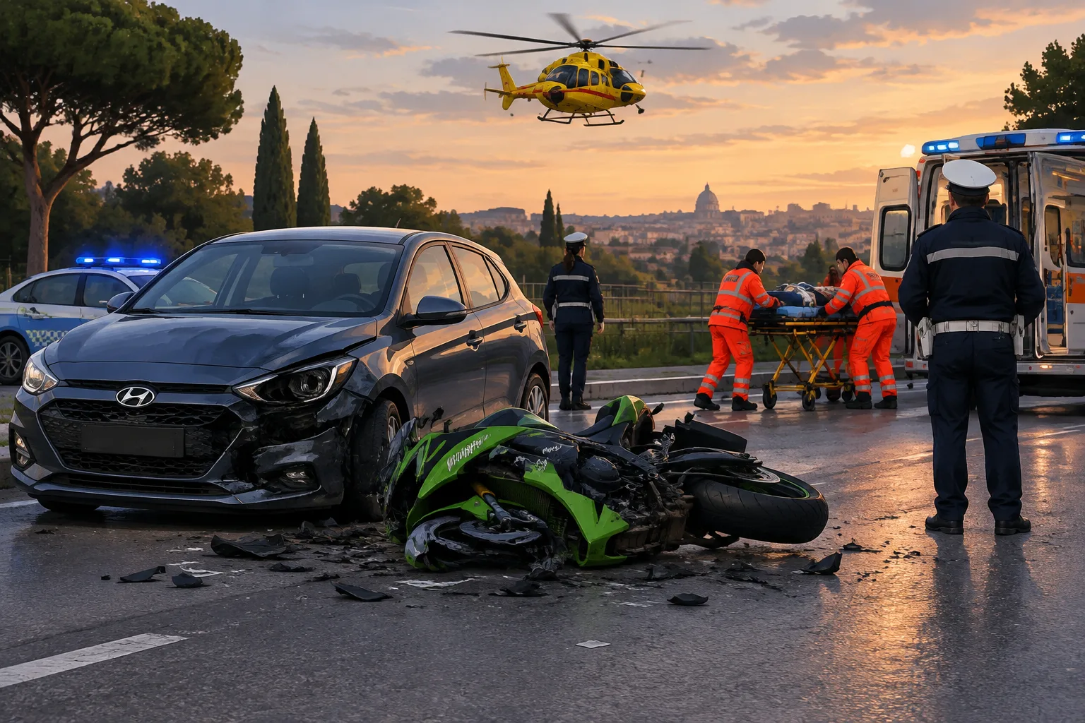Incidente in via della Falcognana, muore un motociclista di 41 anni