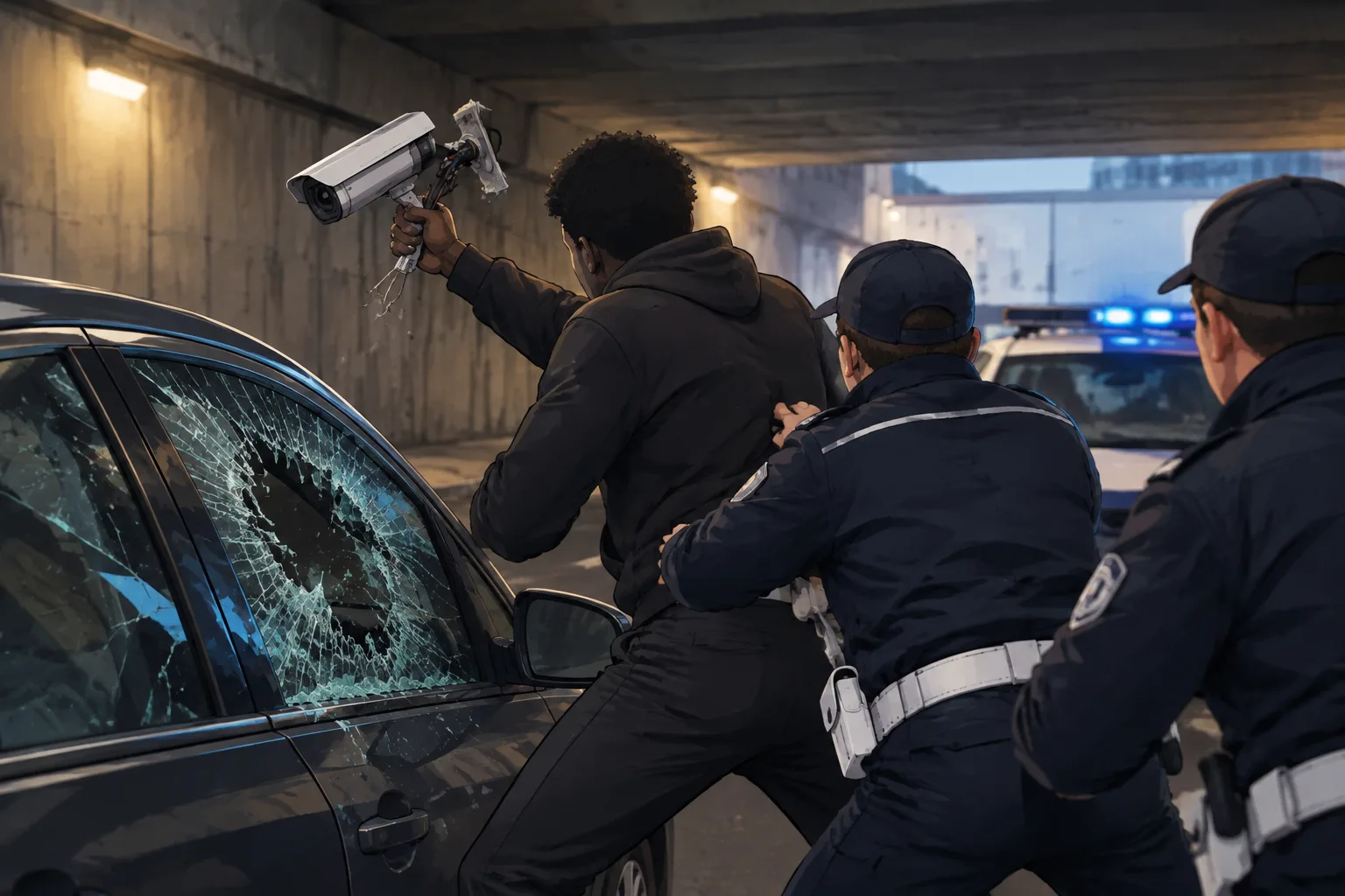 Via Marsala, 29enne stacca una telecamera e rompe il vetro di un’auto: aggrediti i vigili