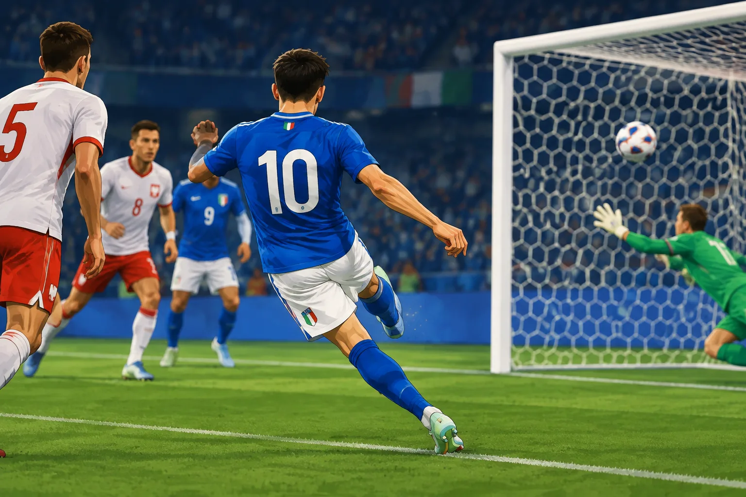 Cherubini firma il gol che chiude il 6-2 dell’Italia U21: un motivo di orgoglio per Benevento