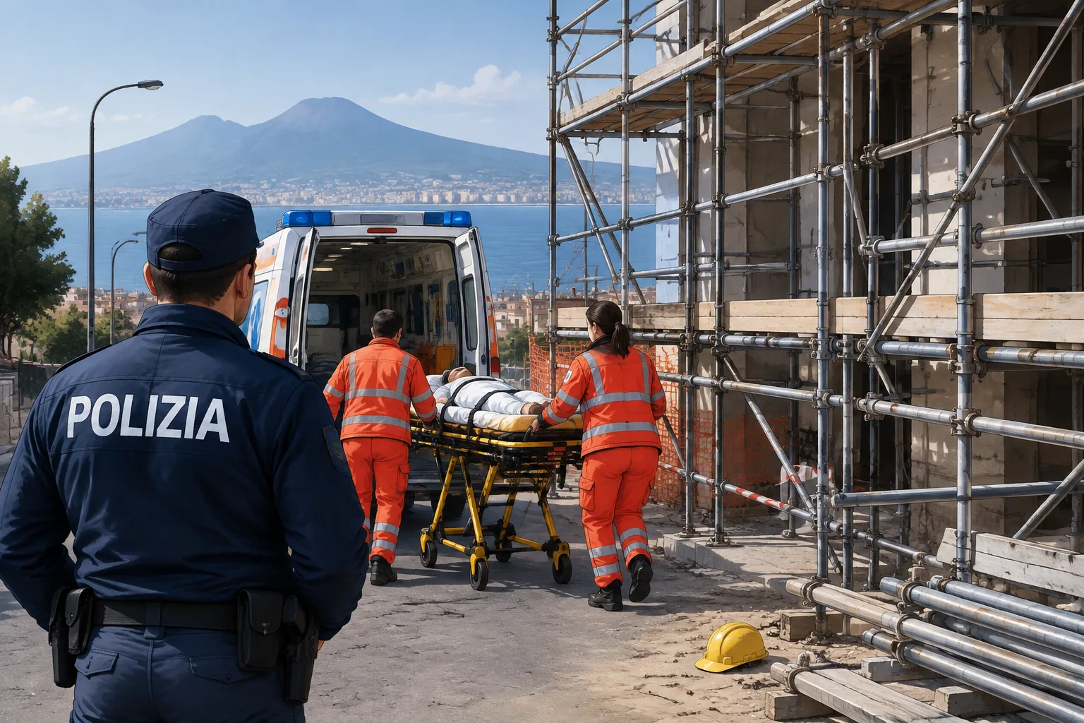 Operaio gravemente ferito dopo la caduta da un’impalcatura a Bagnoli