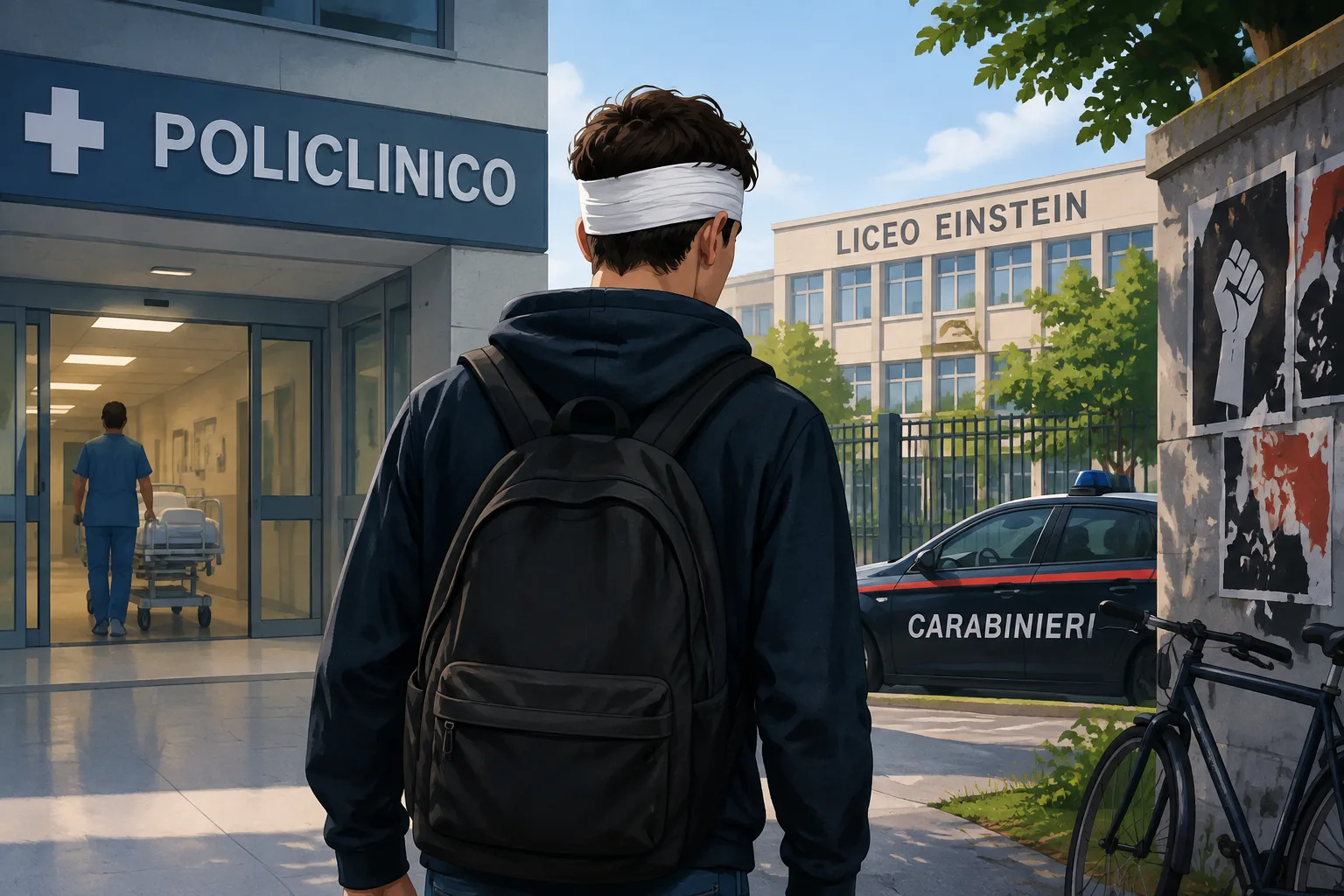 Dimesso lo studente aggredito davanti al liceo Einstein: prognosi di 30 giorni