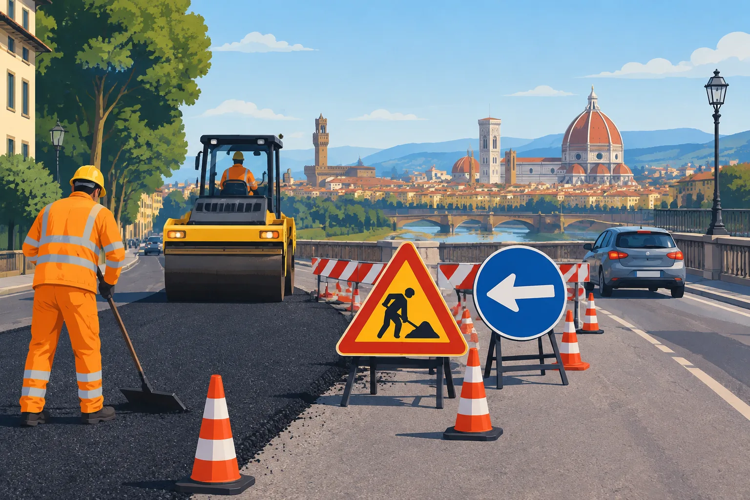 Firenze, i cantieri della settimana: asfaltature, lavori pubblici e limitazioni dal 19 al 25 ottobre