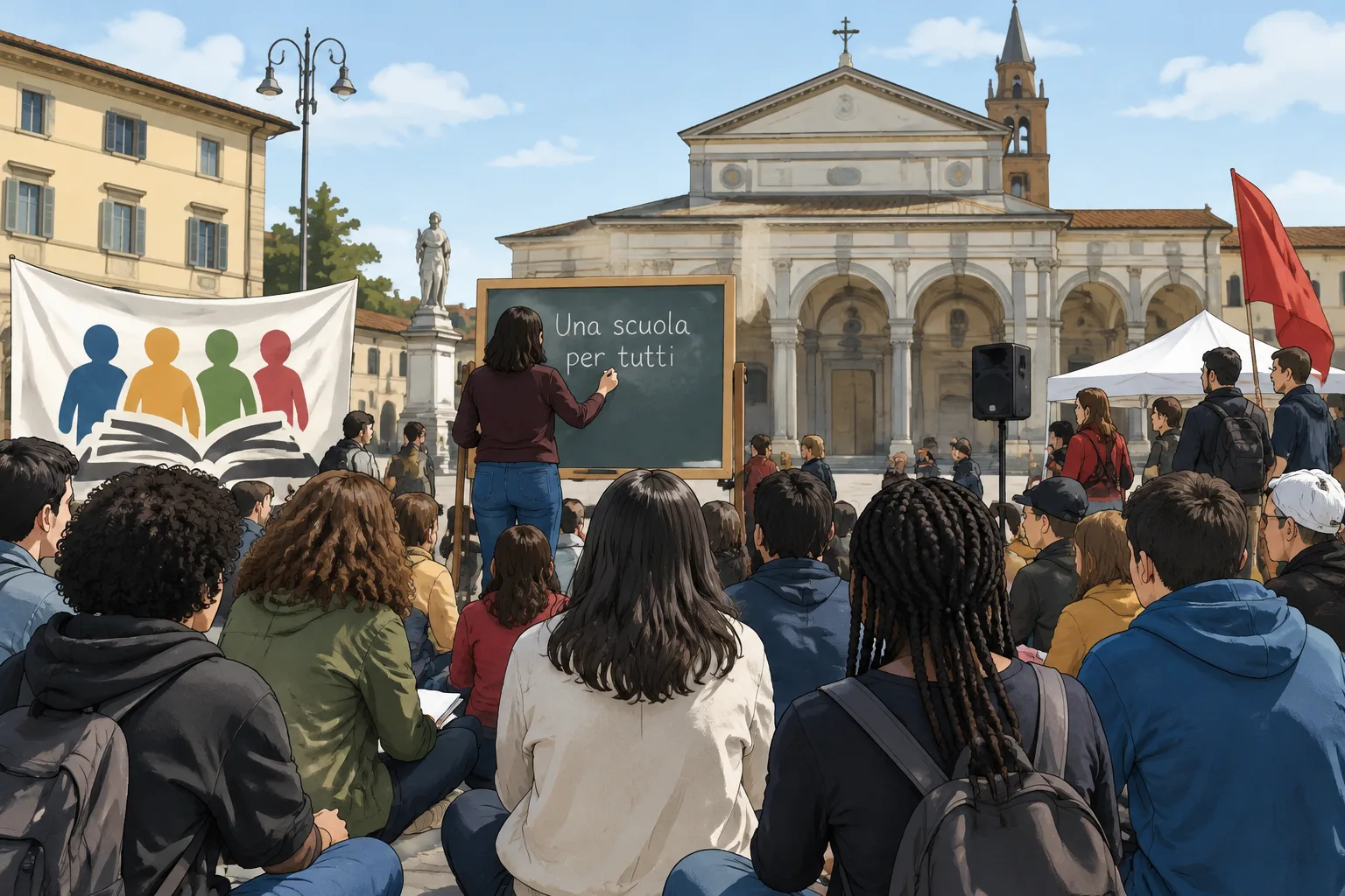 A Firenze lezioni aperte in piazza contro il tetto del 30% agli alunni stranieri