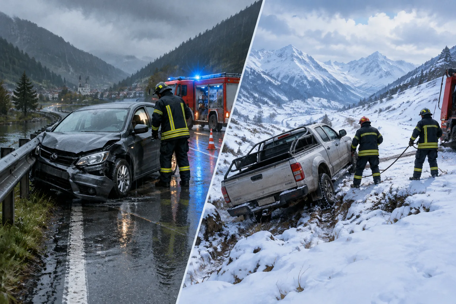 Monno, due incidenti in poche ore: pioggia e ghiaccio coinvolgono due veicoli