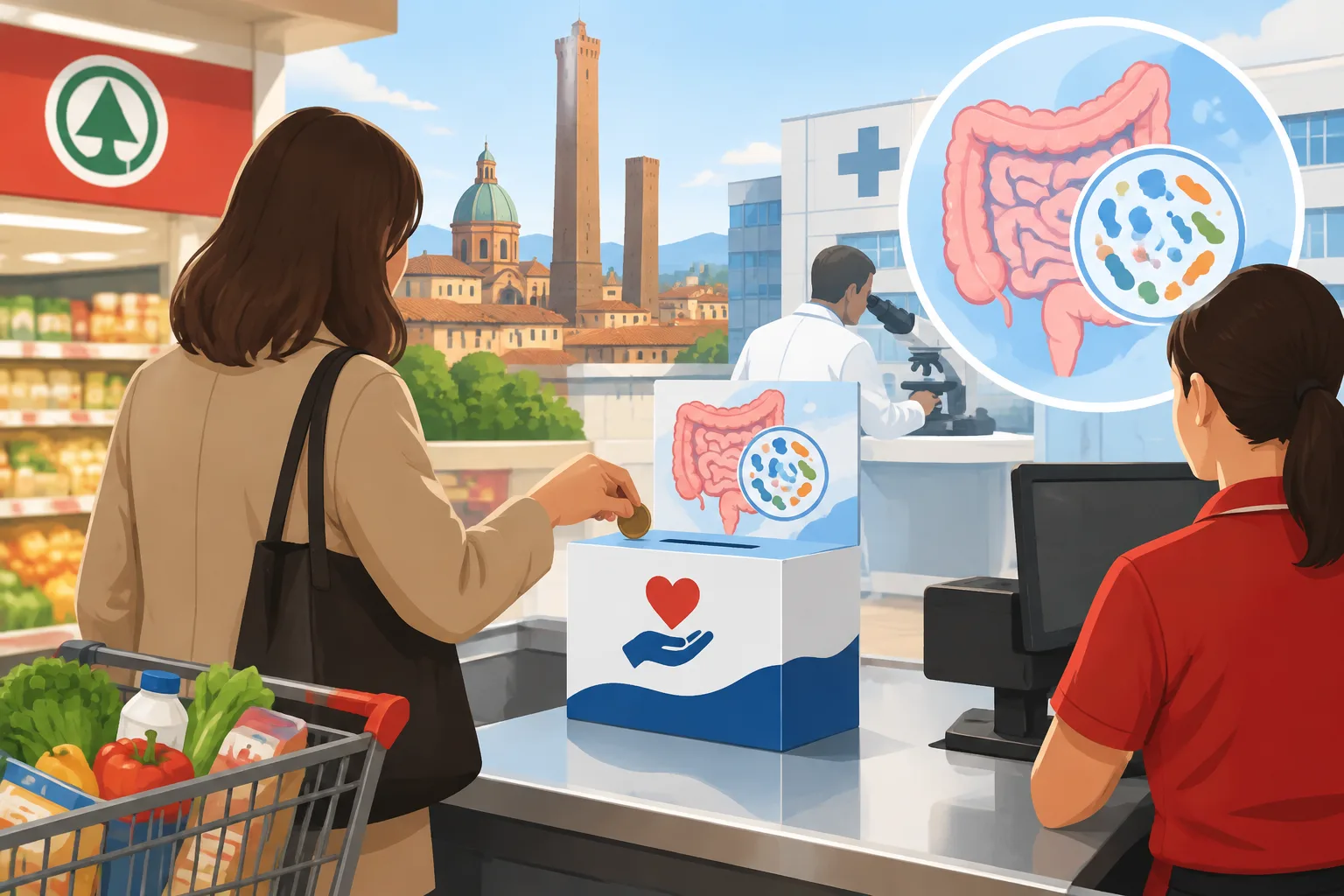 A Bologna la spesa sostiene la ricerca sul microbiota dell’Irccs Sant’Orsola