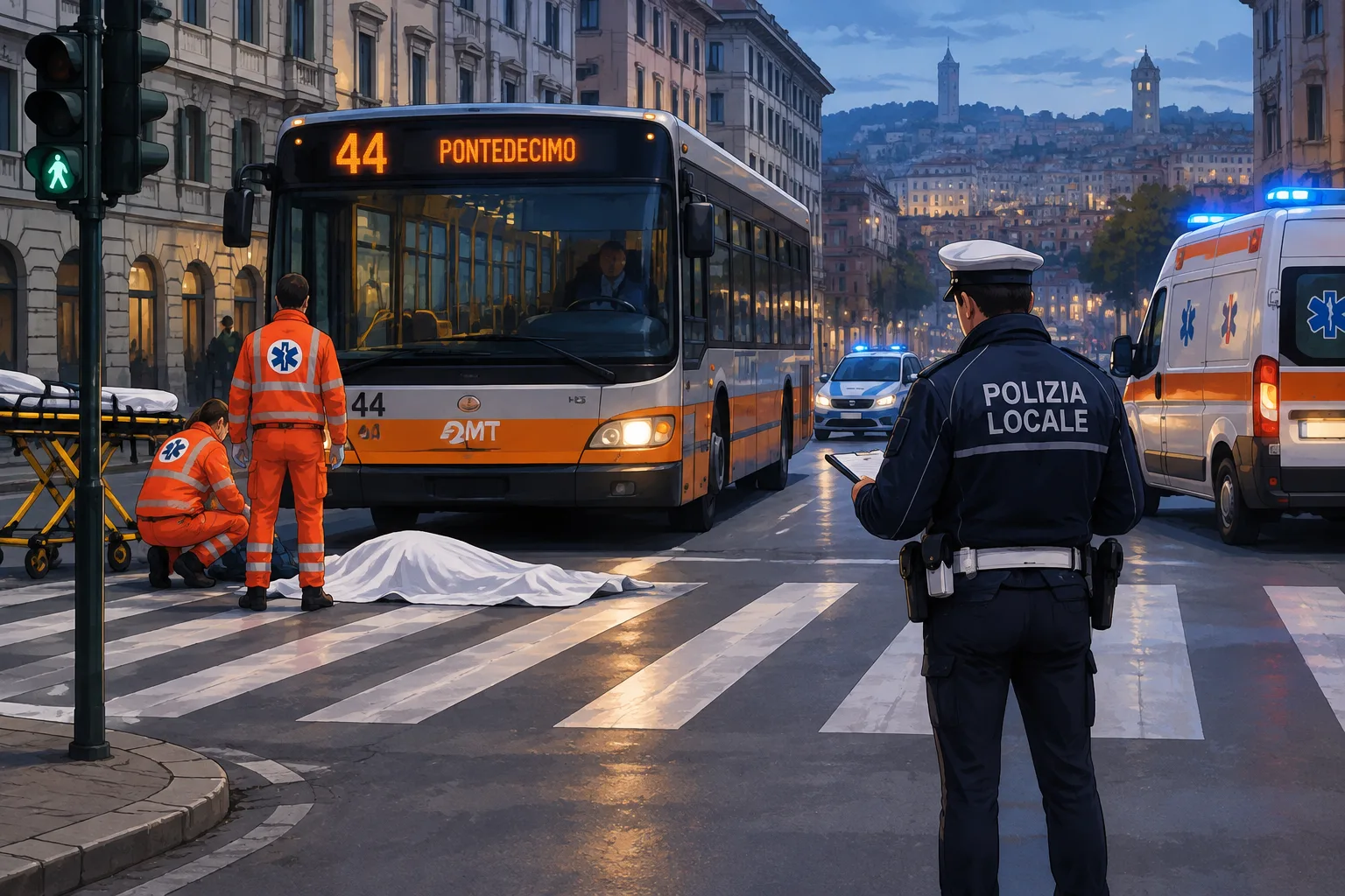 Investito da un autobus in via XX Settembre: muore il 67enne Gianfranco Gazzolo
