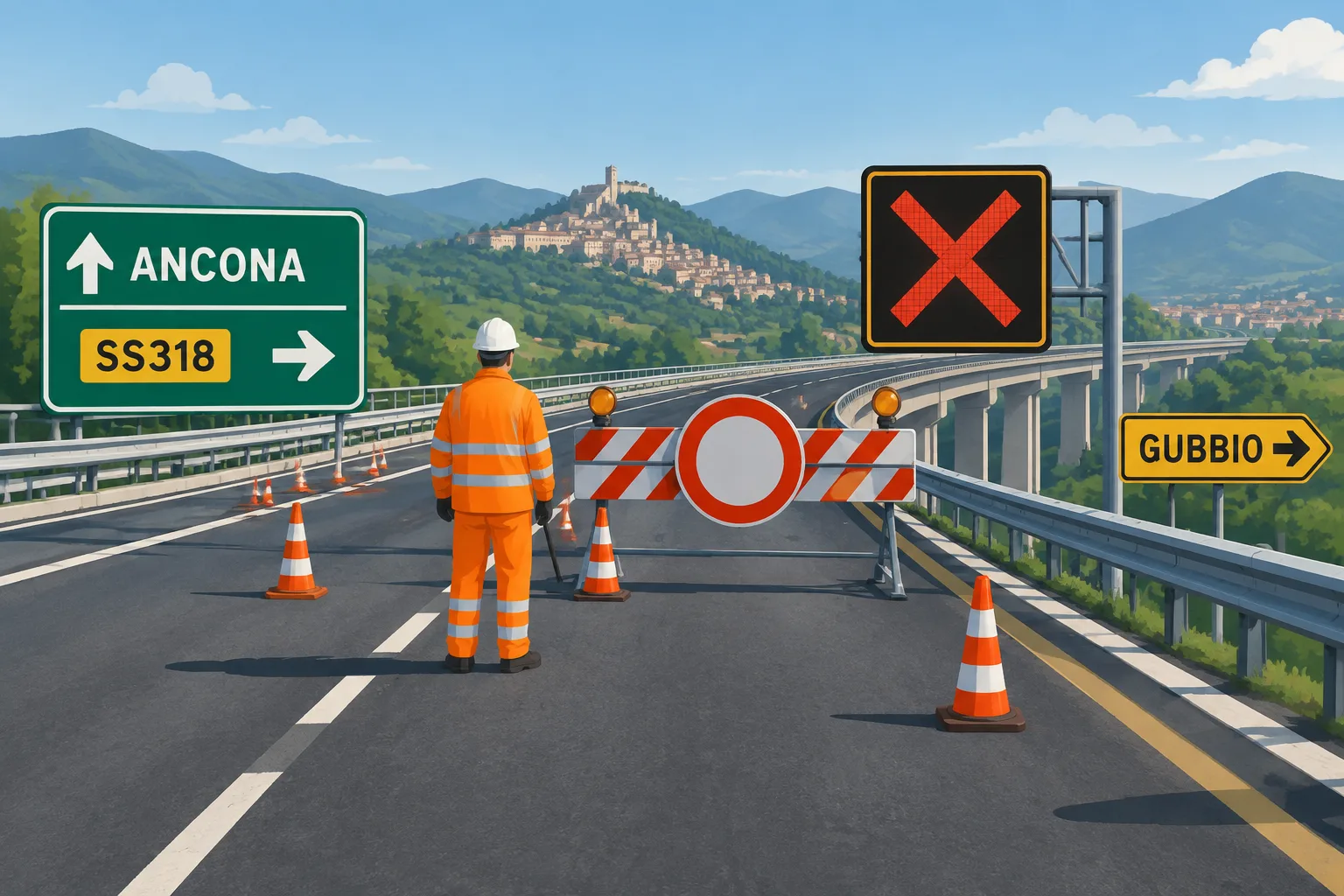 Viadotto Vallegrande: carreggiata verso Ancona chiusa per lavori dal 26 al 30 ottobre