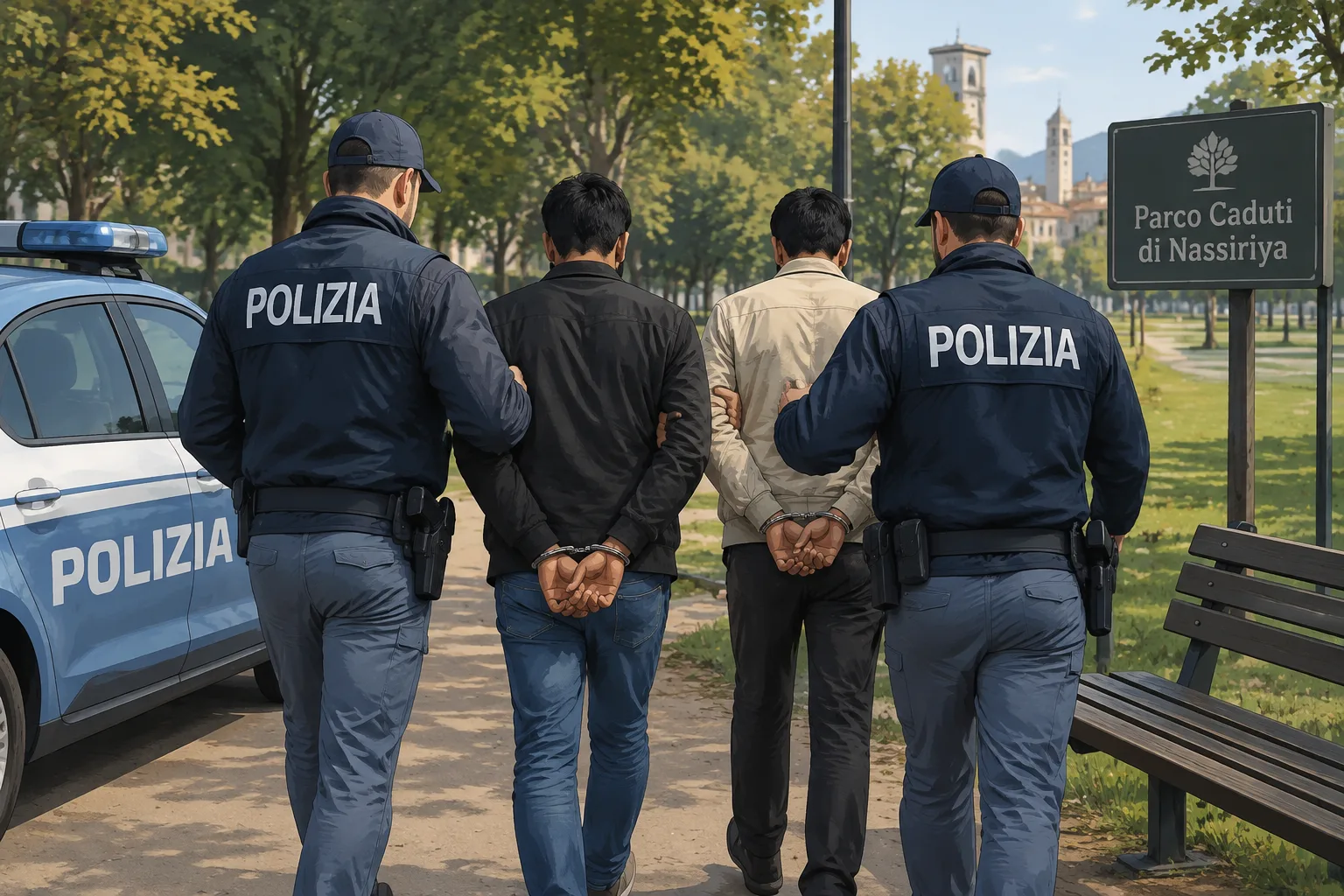 Aggredito al parco Caduti di Nassiriya: ferito un 20enne, due arresti