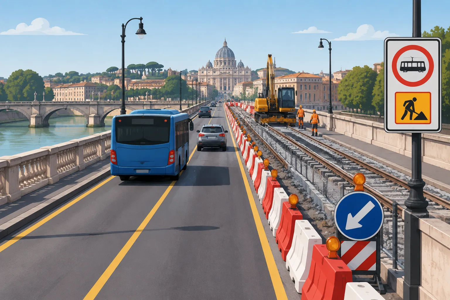Ponte Matteotti: chiusa la carreggiata in direzione piazza delle Cinque Giornate dal 24 ottobre