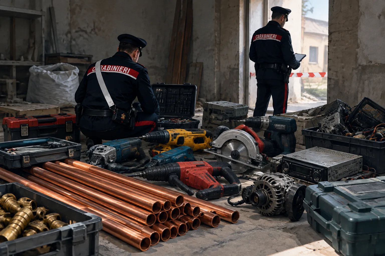 Pioltello, recuperati attrezzi da cantiere e tubi in rame: due indagati