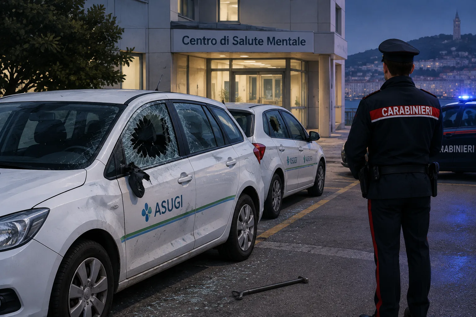 Vetture di servizio del Centro di salute mentale di via Gambini danneggiate nella serata di mercoledì