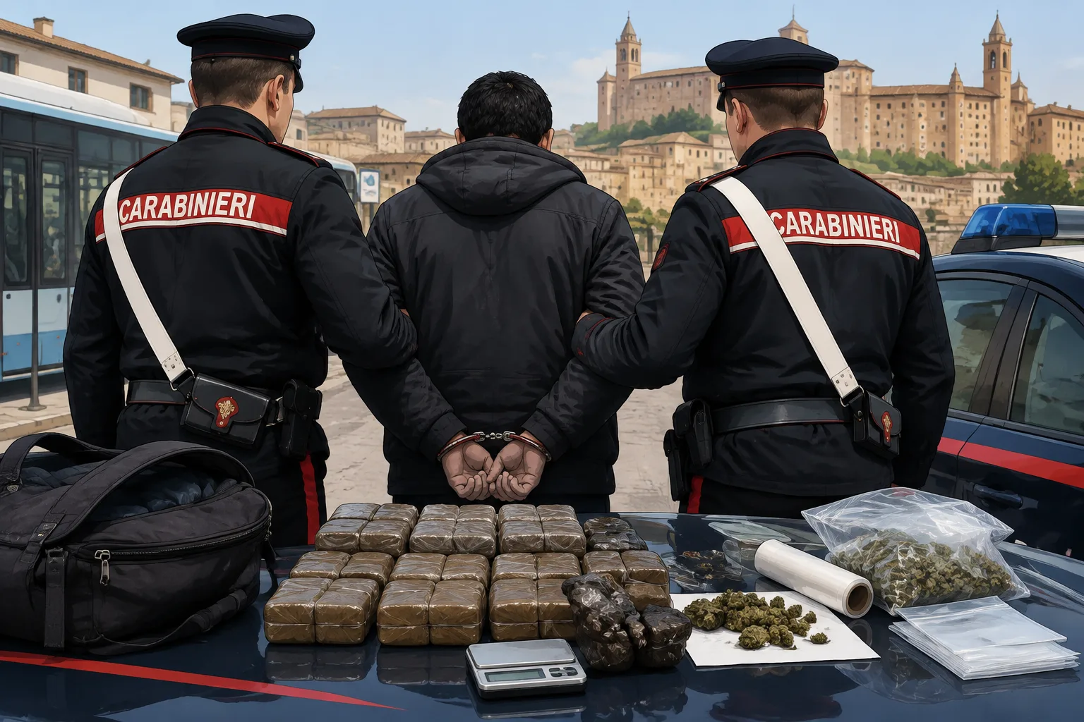 Urbino, arrestato 43enne per detenzione di stupefacenti ai fini di spaccio