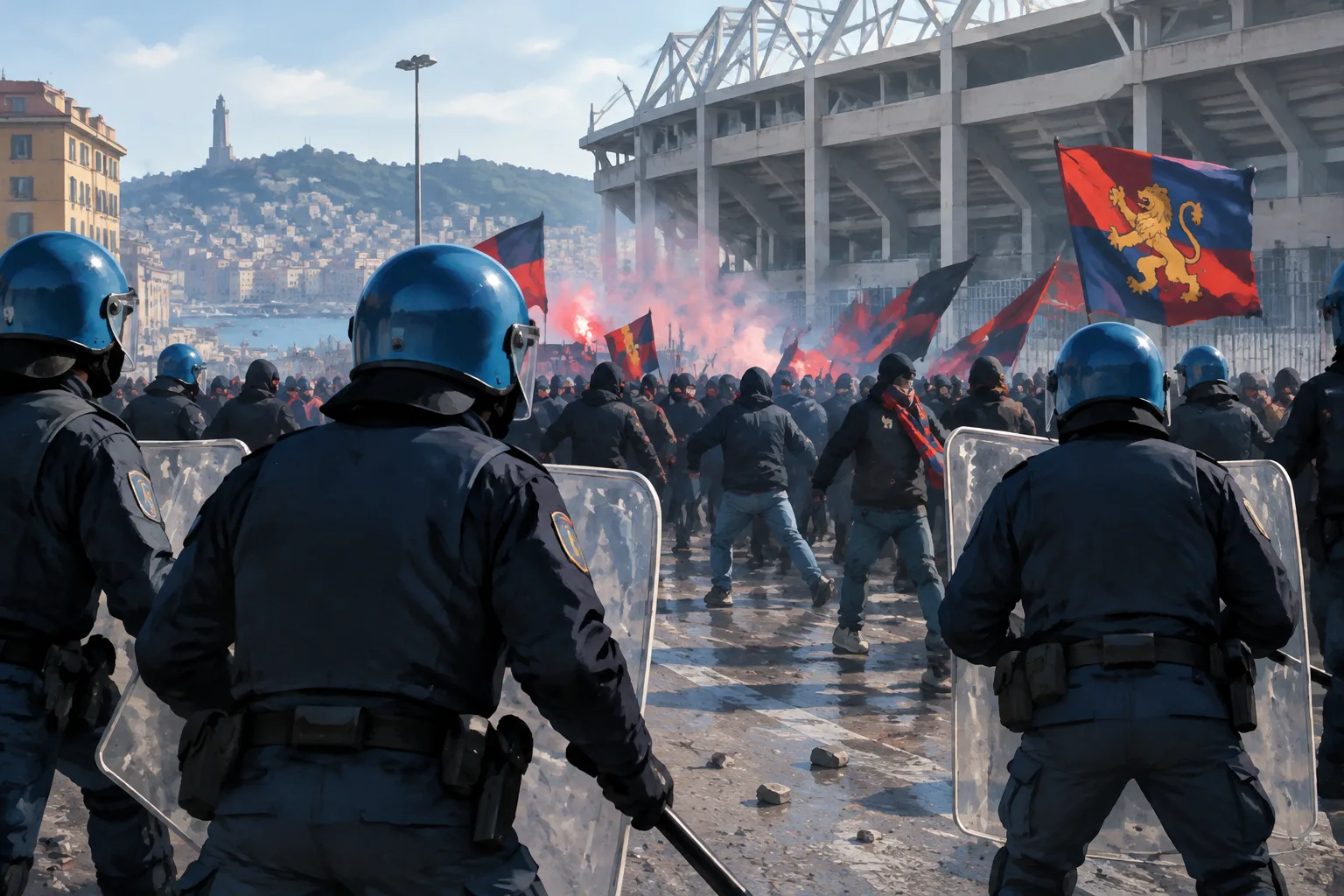 Scontri prima di Genoa-Inter: messa alla prova per cinque tifosi, altri tre andranno a processo abbreviato