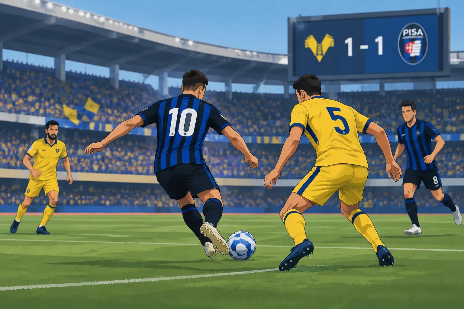 Hellas Verona-Pisa 1-1: il pareggio del Pisa mette i toscani a pari punti col Benevento