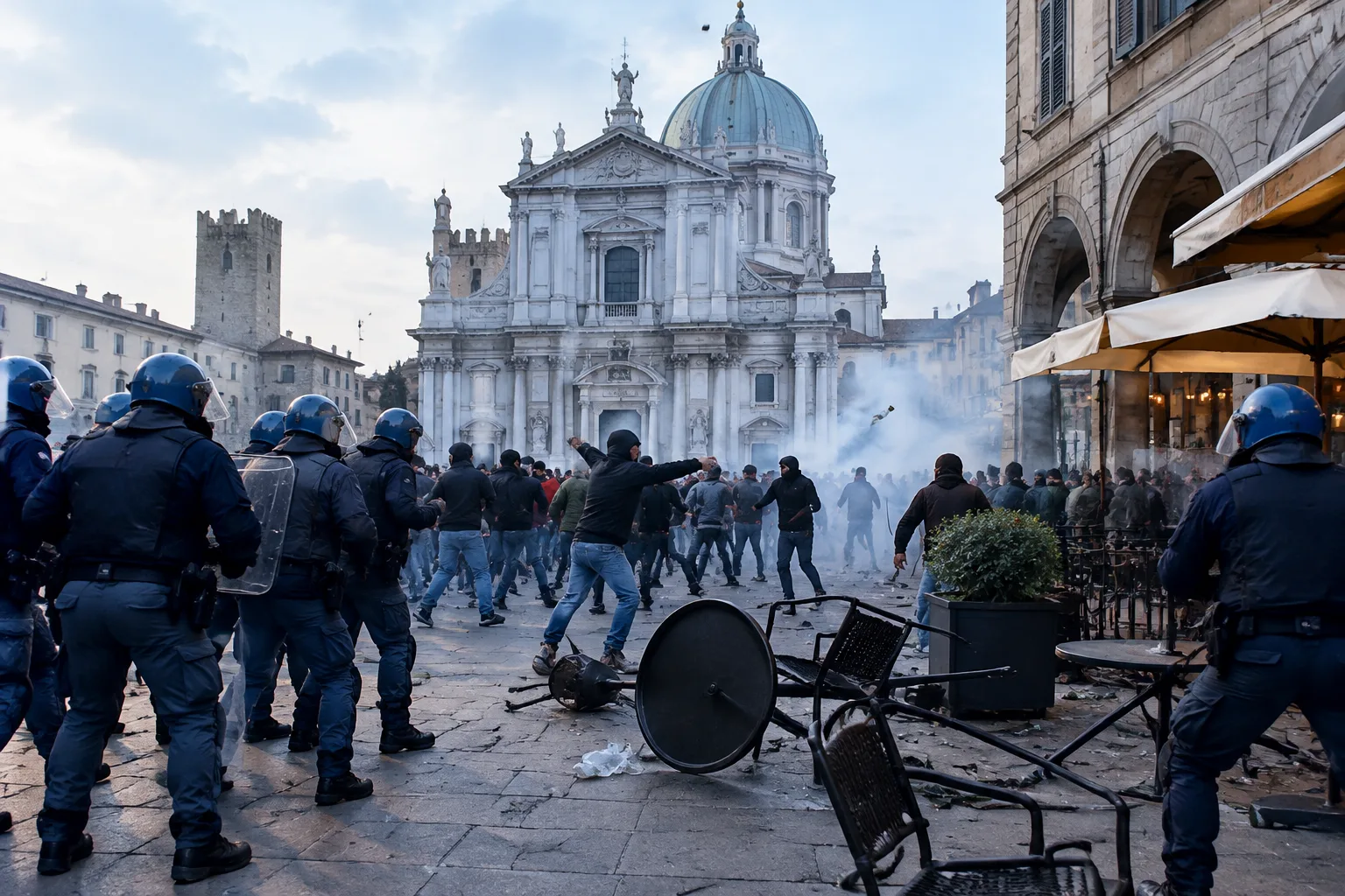 Disordini in piazza Duomo: una decina di giovani identificati al termine della protesta contro il caro vita