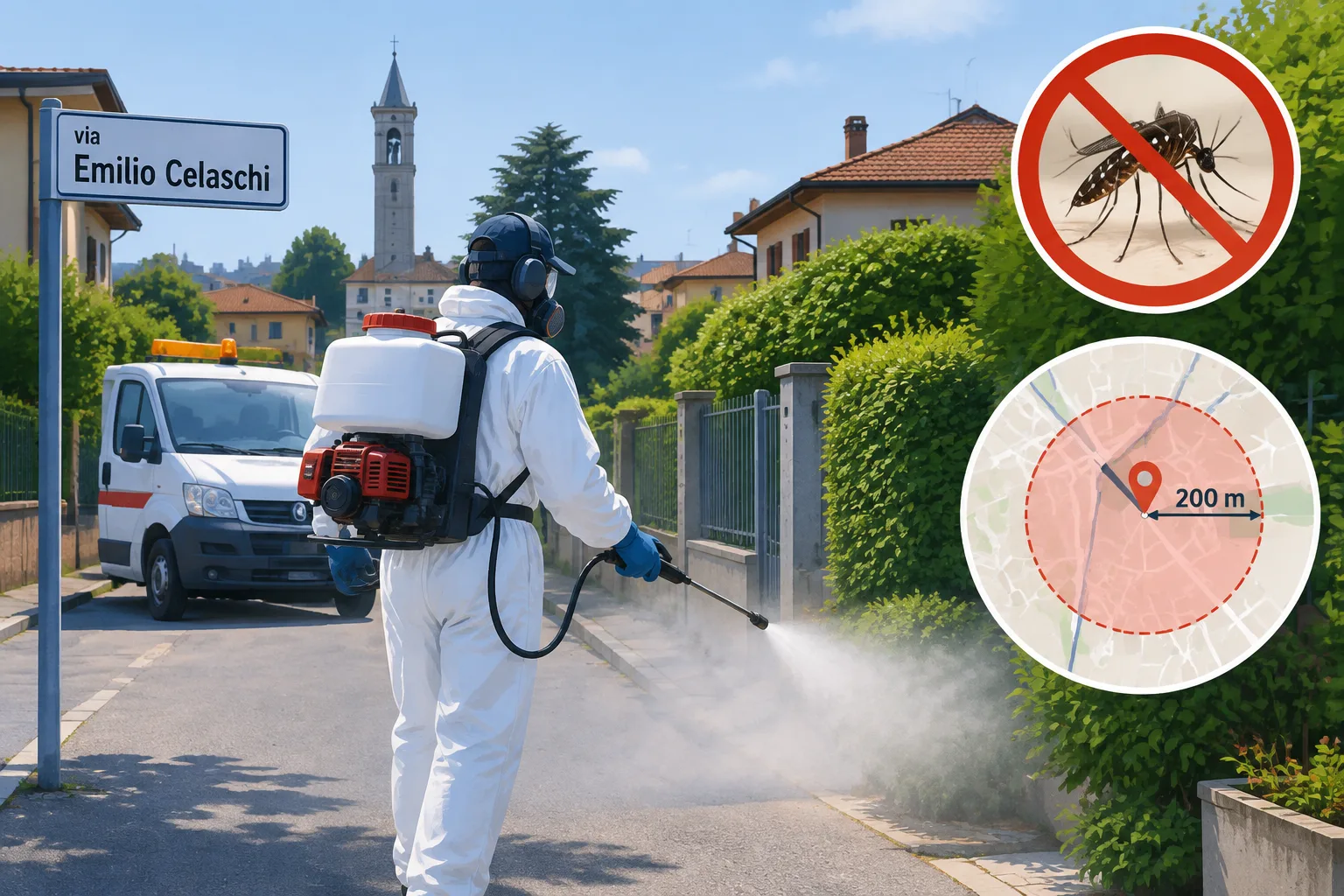 Sospetto caso di dengue a Cerro Maggiore: bonifica straordinaria in via Emilio Celaschi dal 6 all'8 ottobre