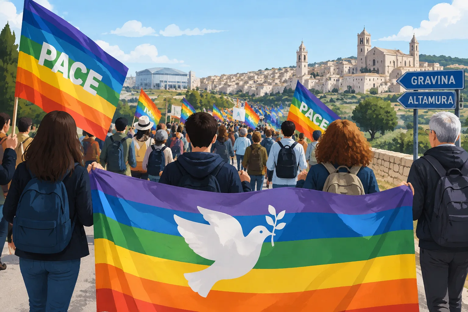 Da Gravina ad Altamura la Marcia della Pace: diverse centinaia di persone in corteo