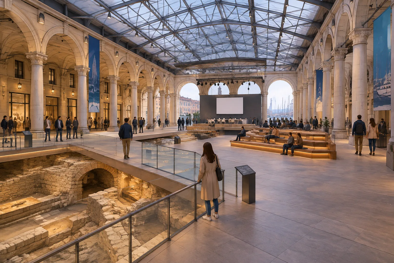 Loggia dei Banchi, via libera a progetto che la trasforma in piazza coperta preservando gli scavi